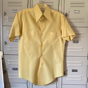 70’s vintage Aristocrat dagger collar short sleeve shirt.
